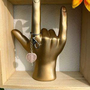 SOULFUL NATURE Rose Quartz Heart Keychain